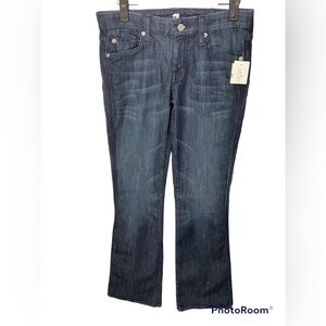 Seven 7 For All Mankind Women Size 26A POCKET FLARE Jean Dark Wash Y2K NWT U2